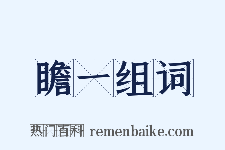 瞻一组词是什么意思的图片
